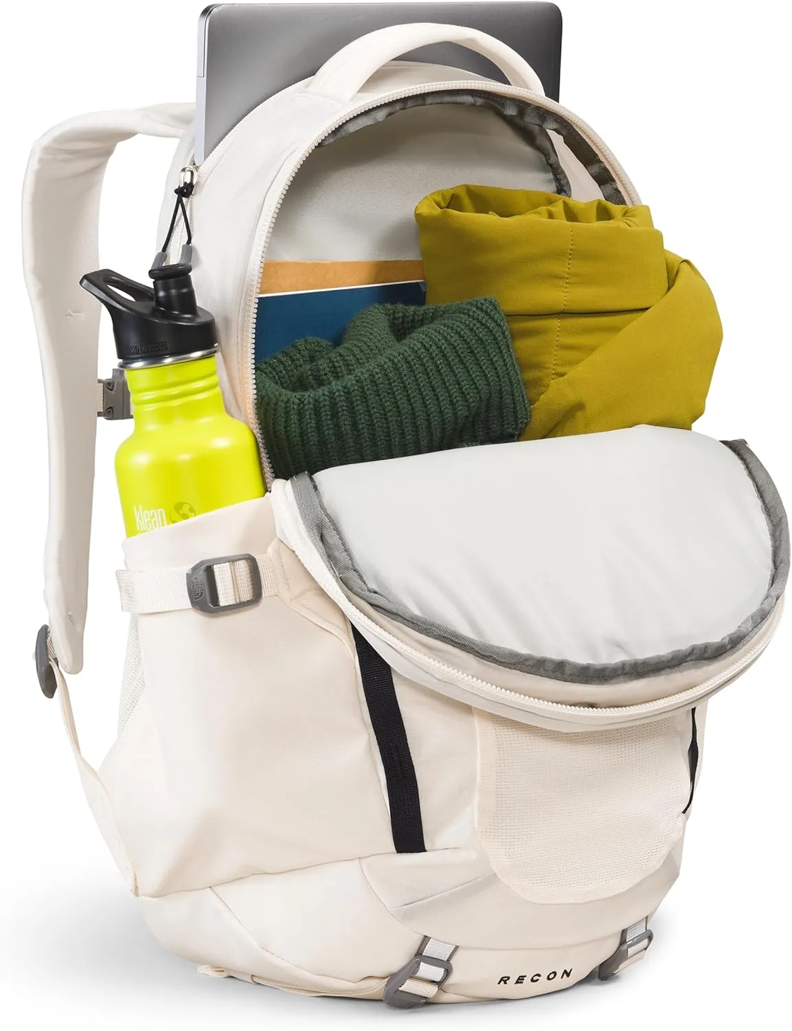 THE NORTH FACE Women's Recon Everyday Laptop Backpack - PFAS Free, Gardenia White/TNF Black-NPF, One Size
