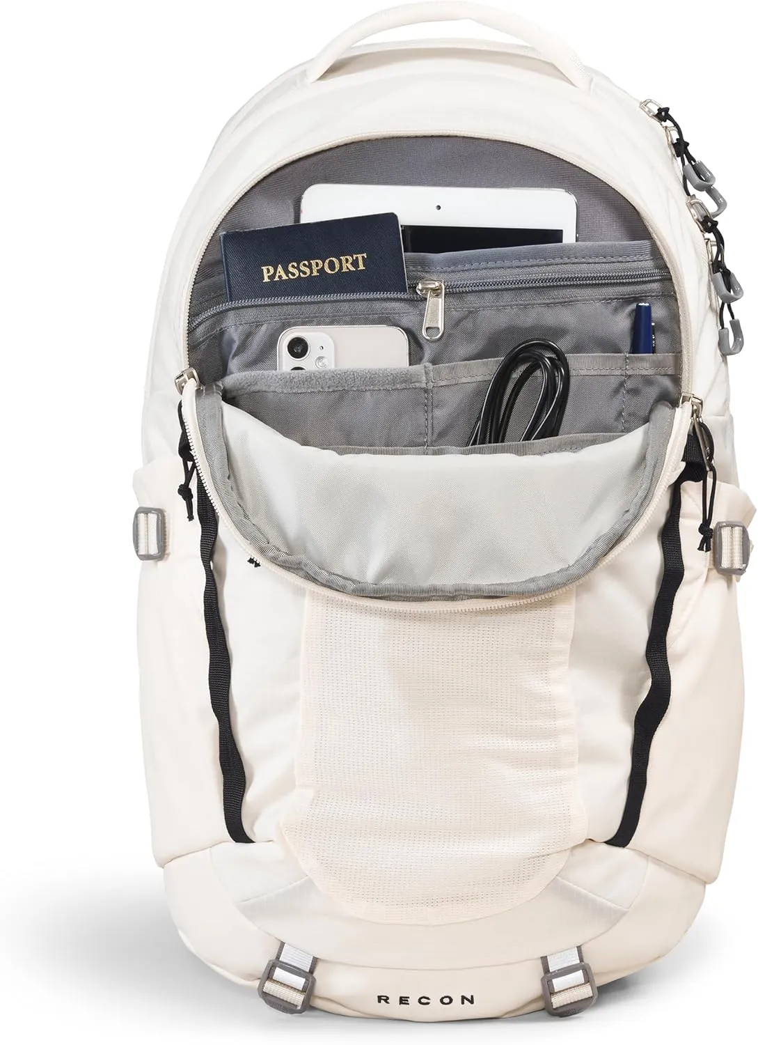 THE NORTH FACE Women's Recon Everyday Laptop Backpack - PFAS Free, Gardenia White/TNF Black-NPF, One Size