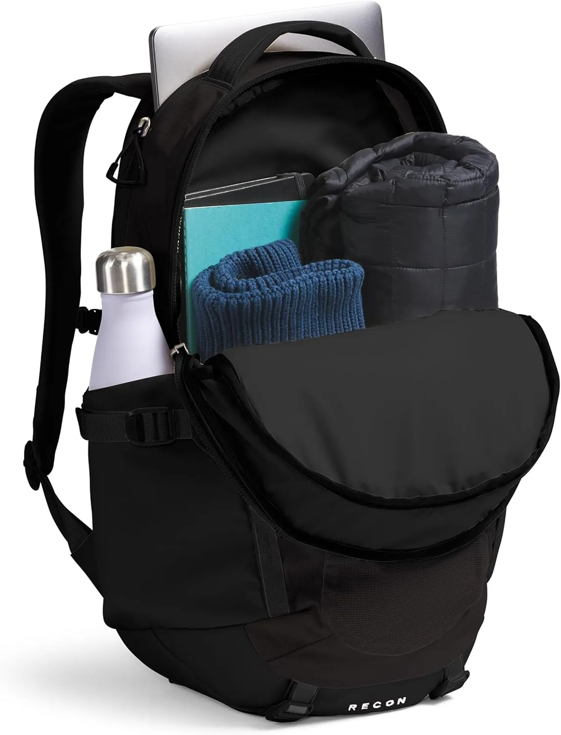 THE NORTH FACE Women's Recon Everyday Laptop Backpack - PFAS Free, TNF Black/TNF Black-NPF, One Size