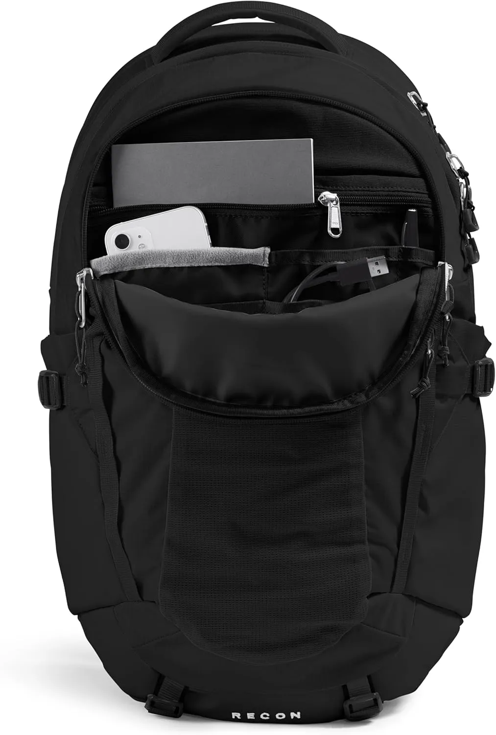 THE NORTH FACE Women's Recon Everyday Laptop Backpack - PFAS Free, TNF Black/TNF Black-NPF, One Size