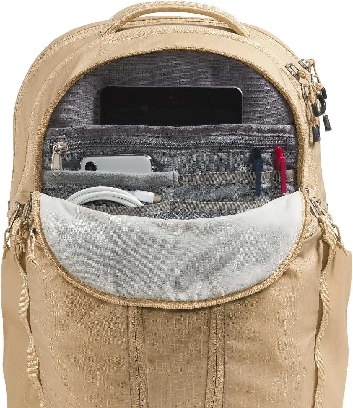 THE NORTH FACE Women's Surge Commuter Laptop Backpack - PFAS Free, Khaki Stone, One Size