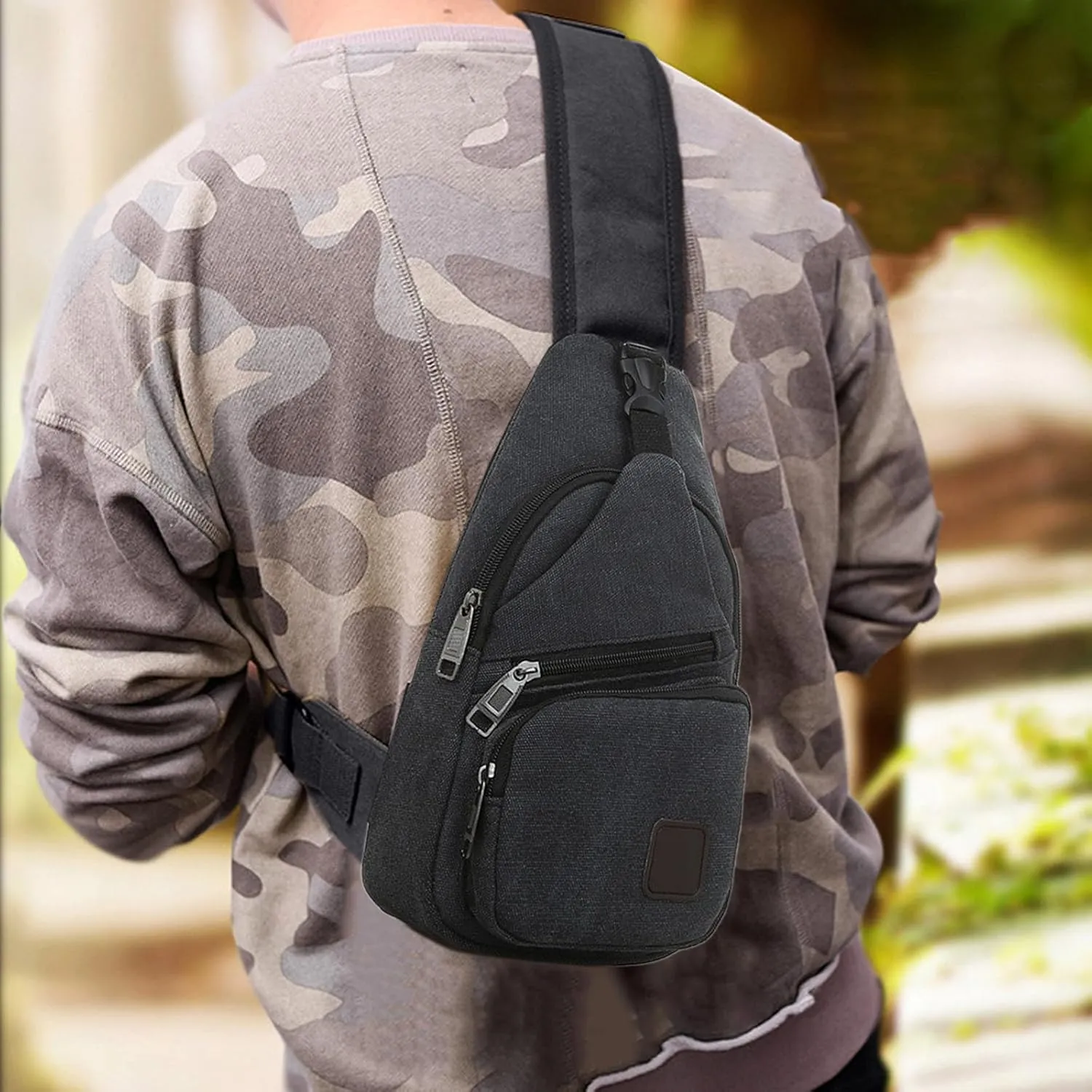 Thickened Outdoor Canvas Crossbody Bags for Women, New Multipurpose Portable Shoulder Bag Chest Bag for Travel Hiking