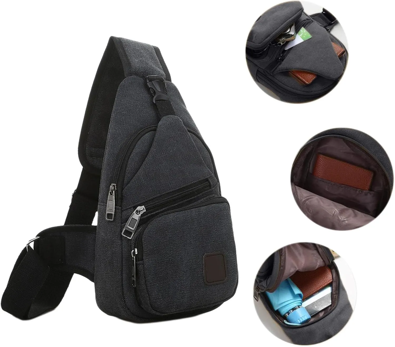 Thickened Outdoor Canvas Crossbody Bags for Women, New Multipurpose Portable Shoulder Bag Chest Bag for Travel Hiking