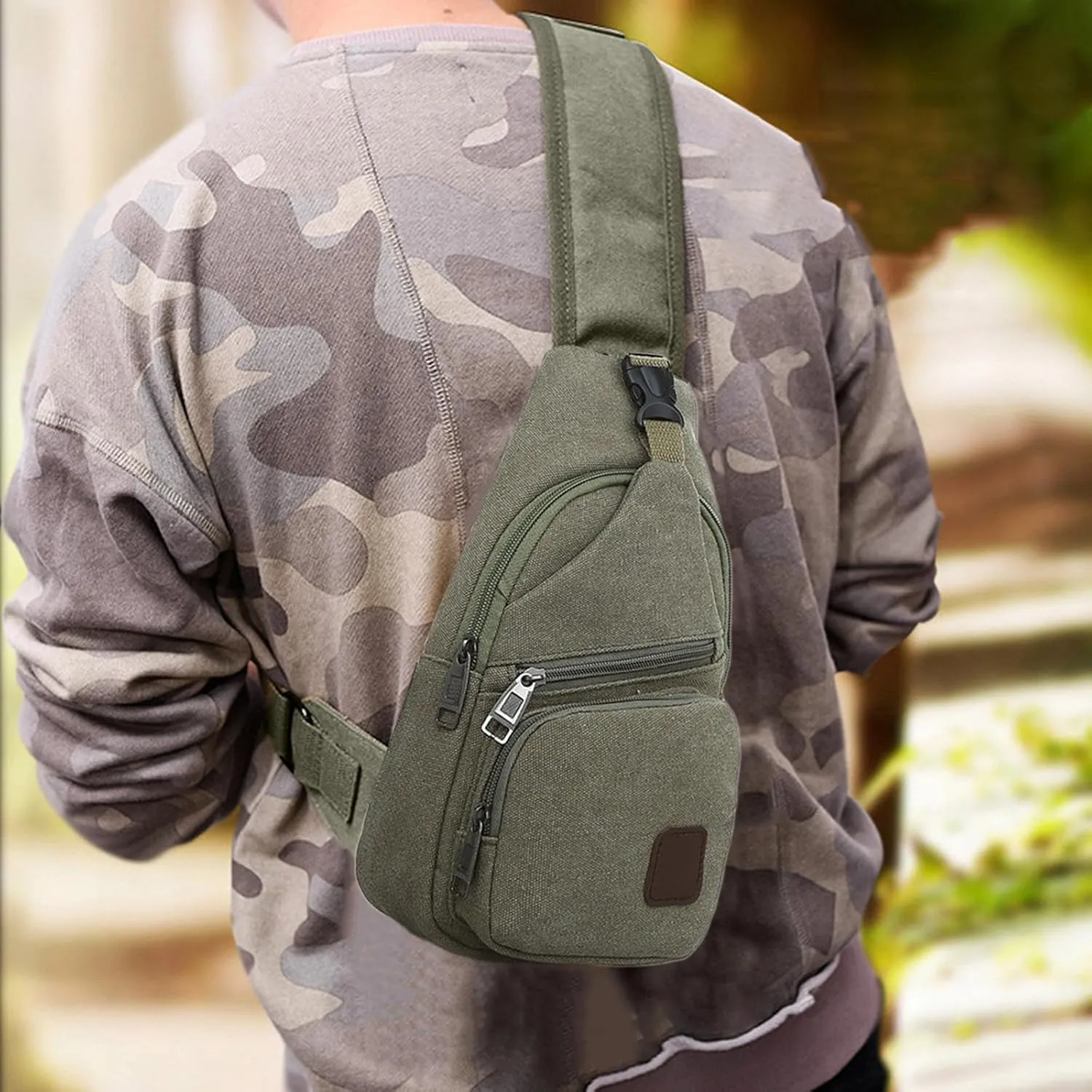 Thickened Outdoor Canvas Crossbody Bags for Women, New Multipurpose Portable Shoulder Bag Chest Bag for Travel Hiking