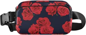 Three Clusters Of Red Roses Fanny Pack Crossbody Bags for Women Belt Bag Running Waist Bag with Adjustable Strap for Outdoors Hiking Cycling Traveling