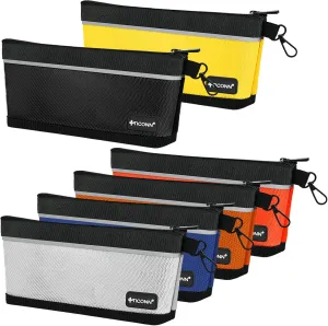 TICONN Tool Pouches with Zipper, 1680D Oxford Small Tool Bags, Waterproof Utility Bag Zipper Pouch for Tool Organizers and Storage (6 Pack Large)