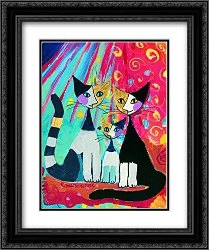 Together 2X Matted 20x24 Black Ornate Framed Art Print by Rosina Wachtmeister