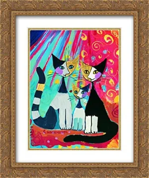 Together 2X Matted 20x24 Gold Ornate Framed Art Print by Rosina Wachtmeister