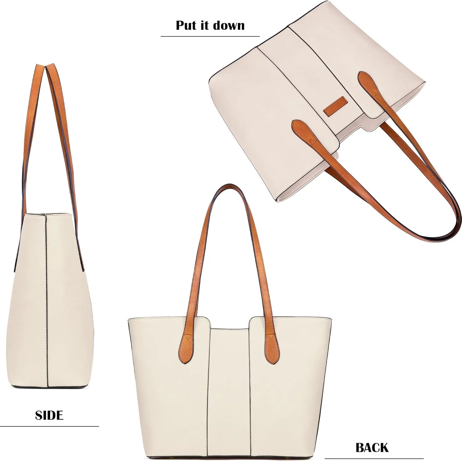 ToLFE Tote Bags for Women Purses and Handbags Top Handle Satchel PU Leather Shoulder Hobo Bags