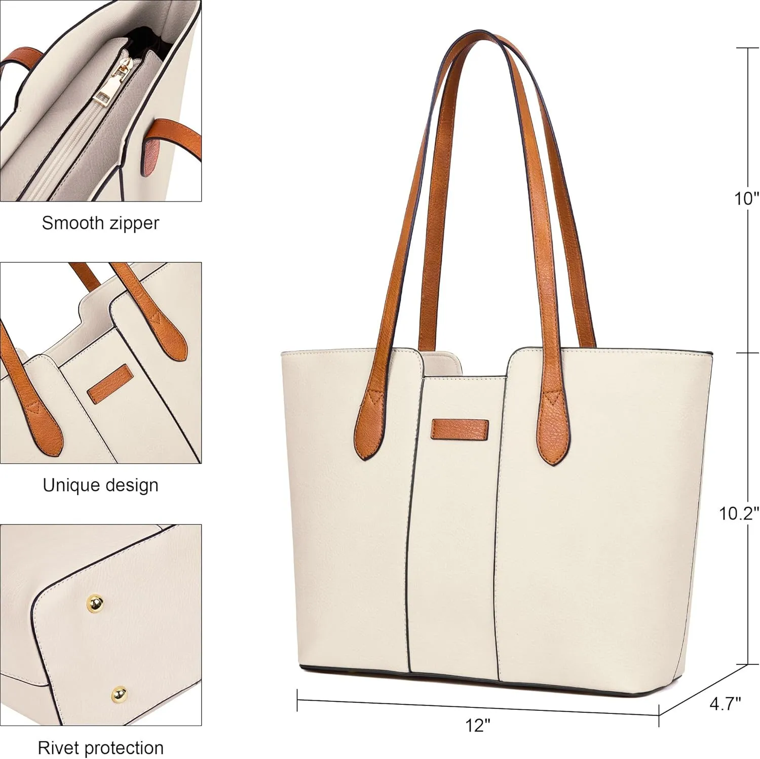 ToLFE Tote Bags for Women Purses and Handbags Top Handle Satchel PU Leather Shoulder Hobo Bags