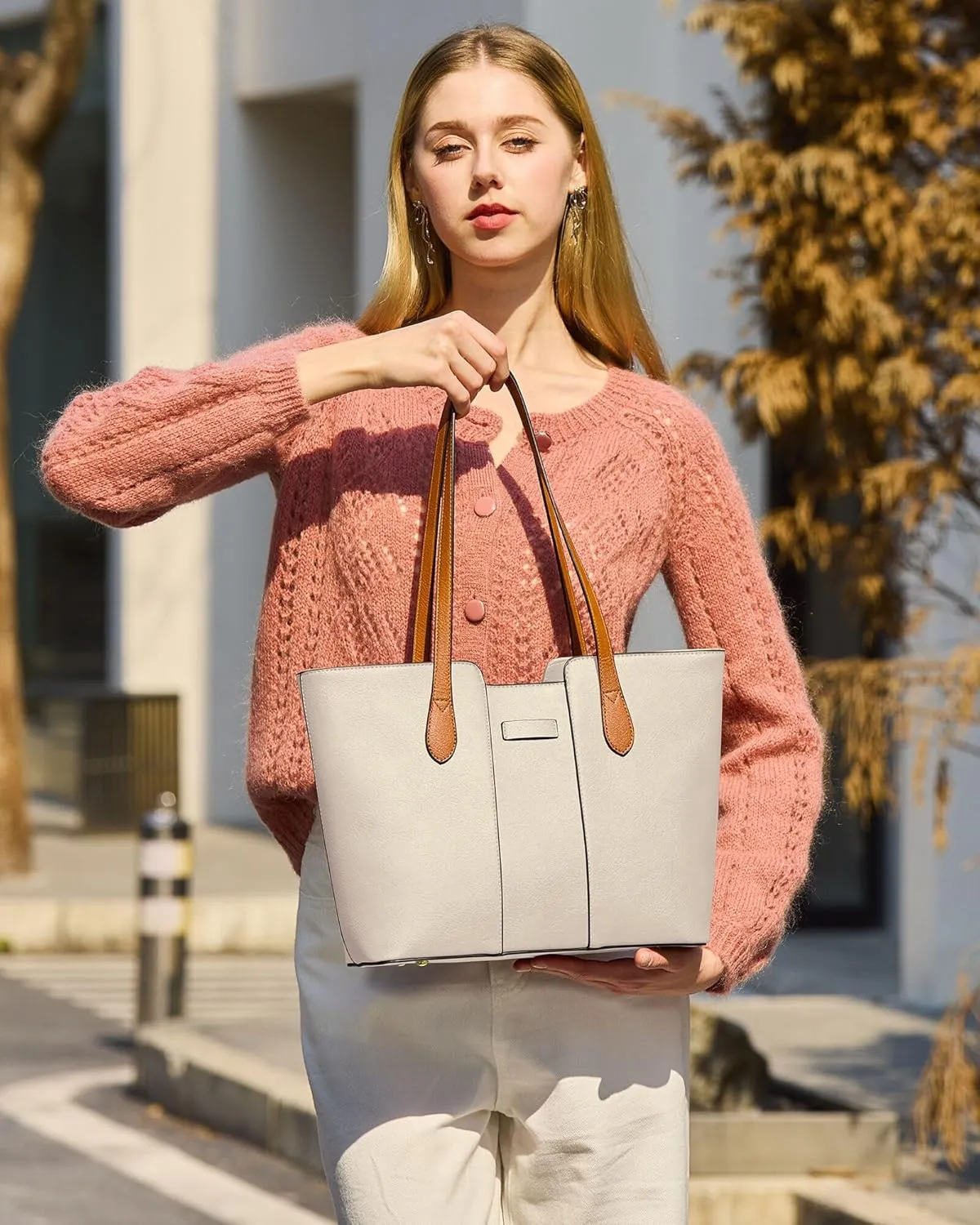 ToLFE Tote Bags for Women Purses and Handbags Top Handle Satchel PU Leather Shoulder Hobo Bags