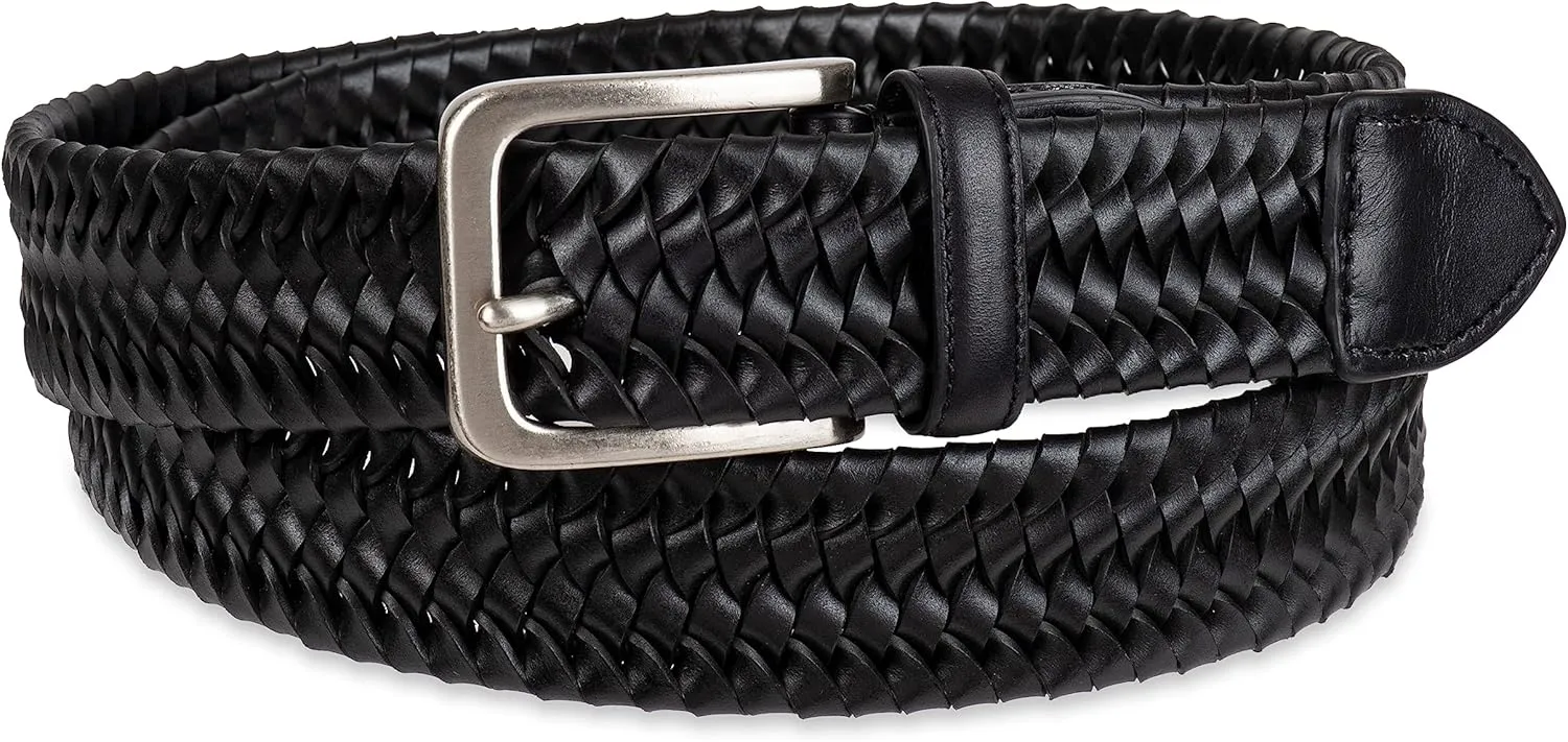 Tommy Bahama Men's Stretch Leather Braid Belt