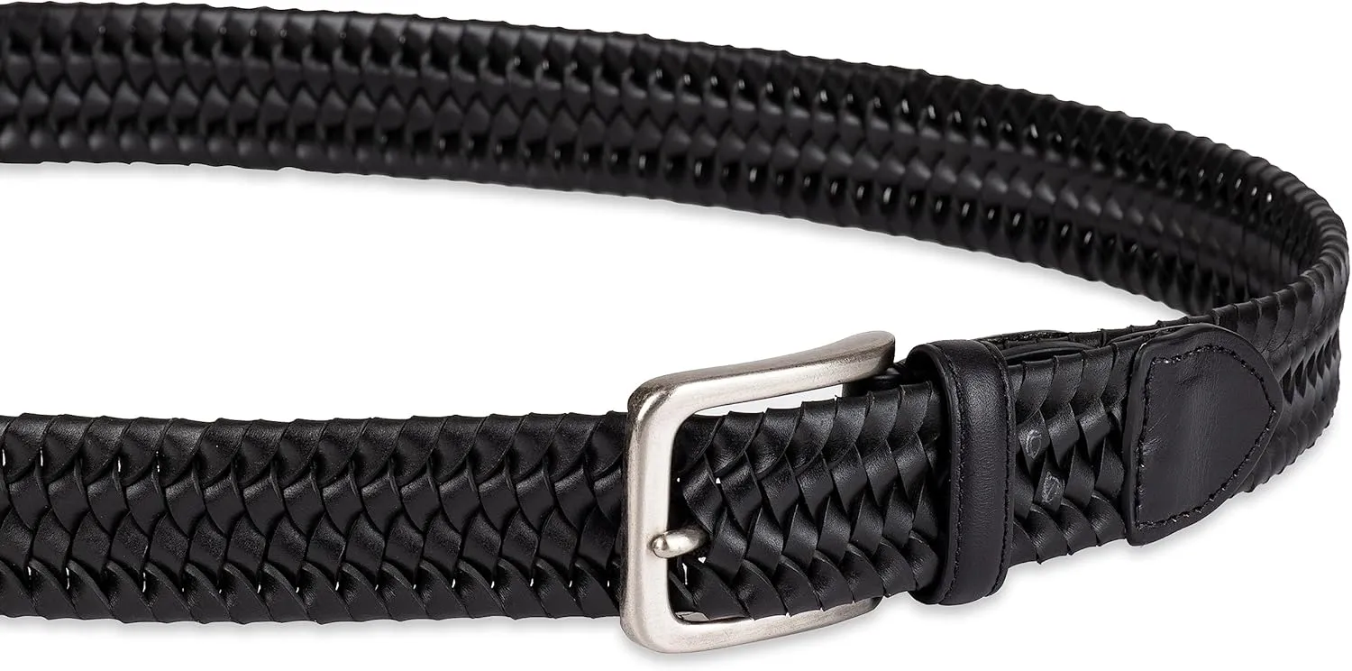 Tommy Bahama Men's Stretch Leather Braid Belt