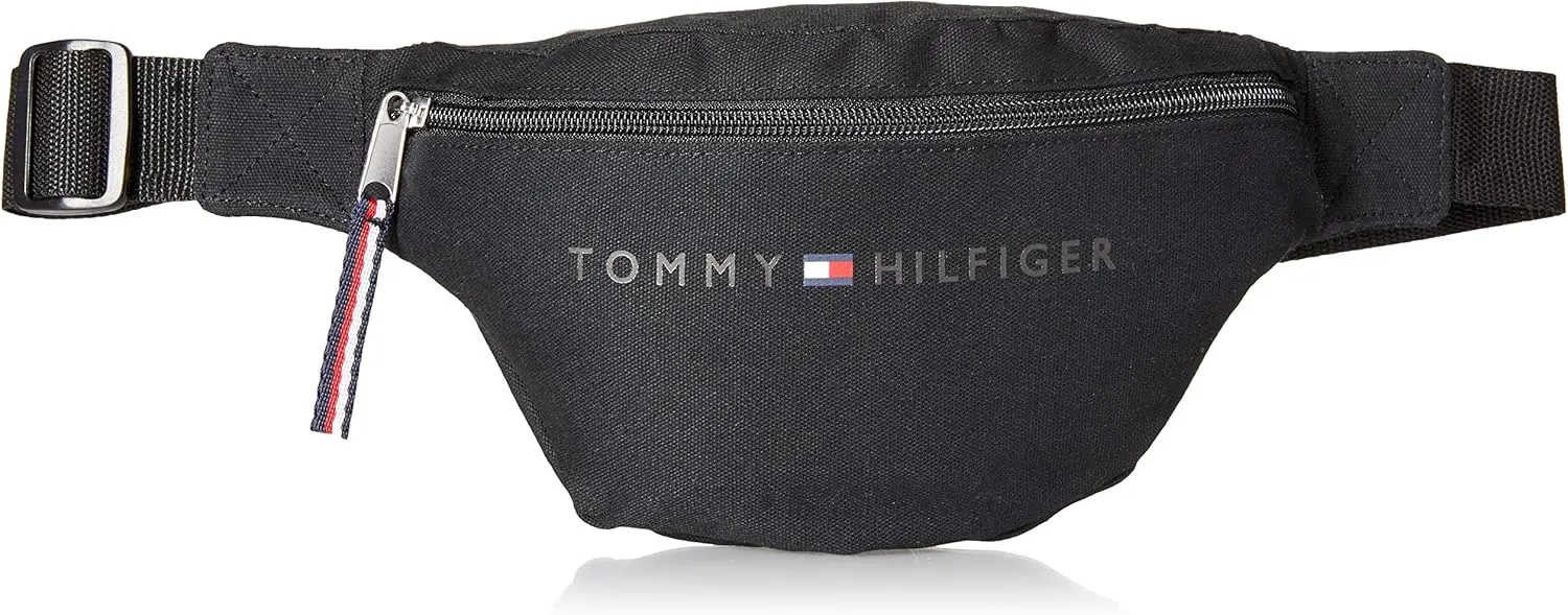 Tommy Hilfiger mens Jackson Fanny Pack, Black, One Size US