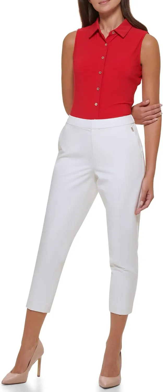 Tommy Hilfiger Women's Dress Pants – Straight-legged Trousers With Elastic Waist