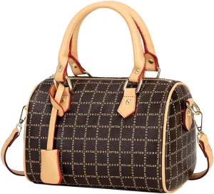 Top Handle Bags for Women Classic Designer Crossbody Purses for Ladies PU Leather Handbags Shoulder Bags