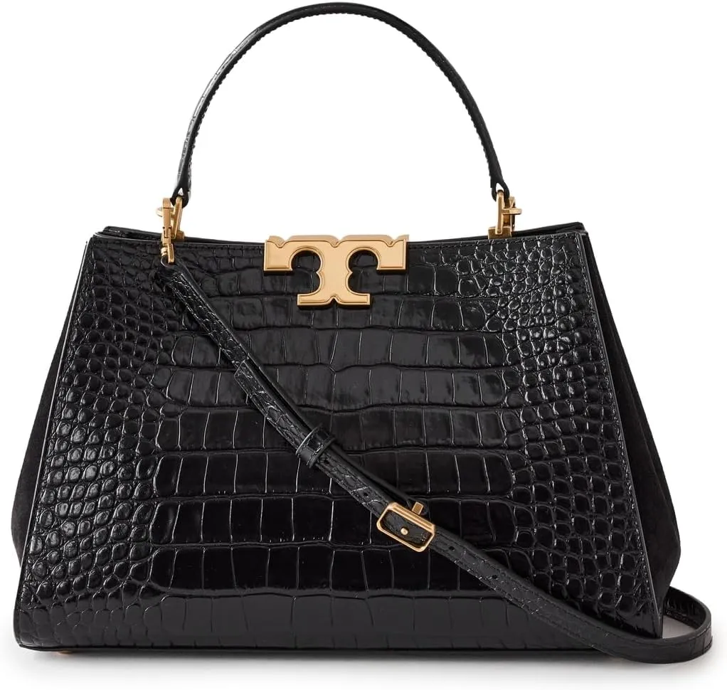 Tory Burch Women's Eleanor Croc Embossed Satchel