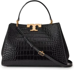 Tory Burch Women's Eleanor Croc Embossed Satchel
