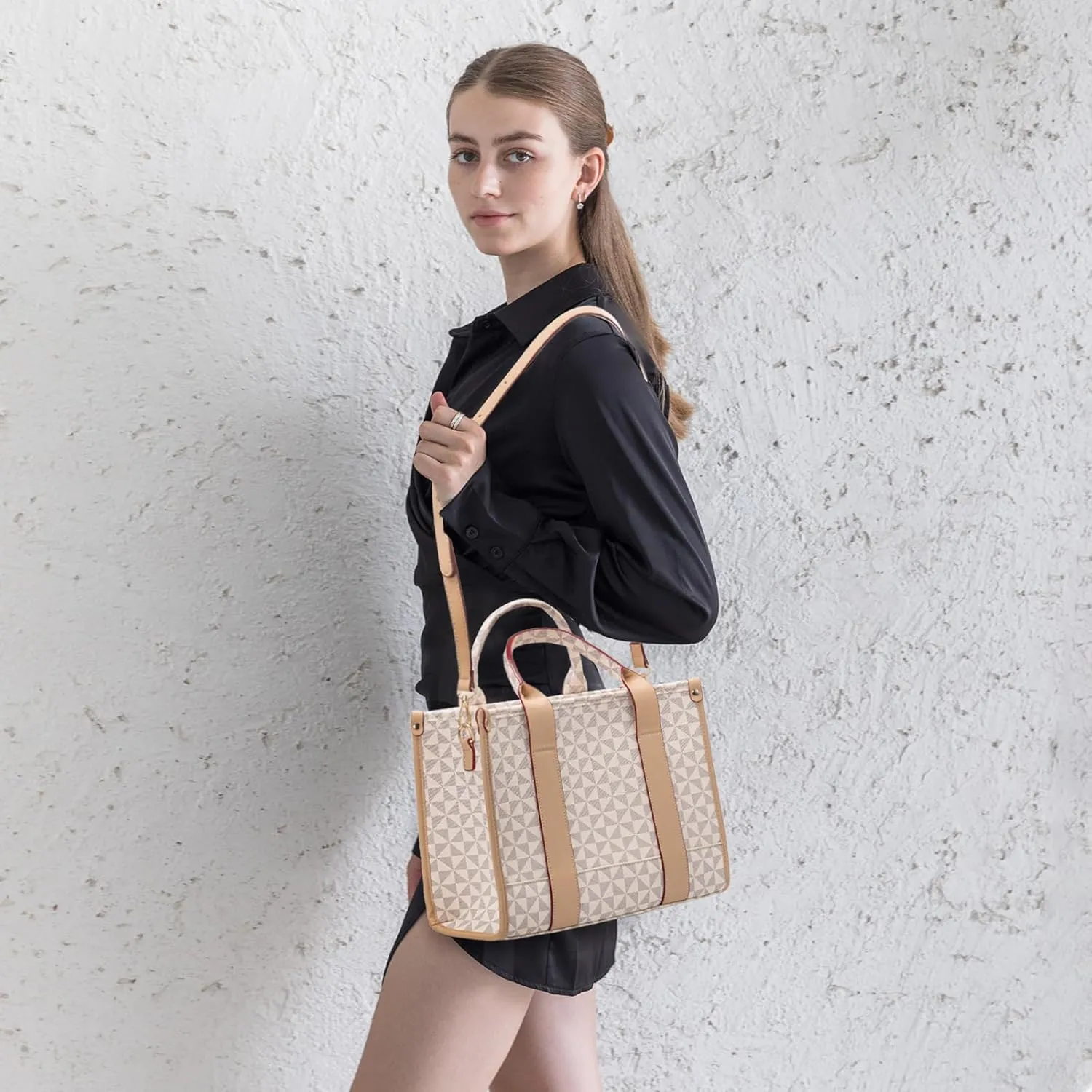 Tote Bag for Women, Designer Handbag Shoulder Purse Top Handle Satchel for Work Office Travel