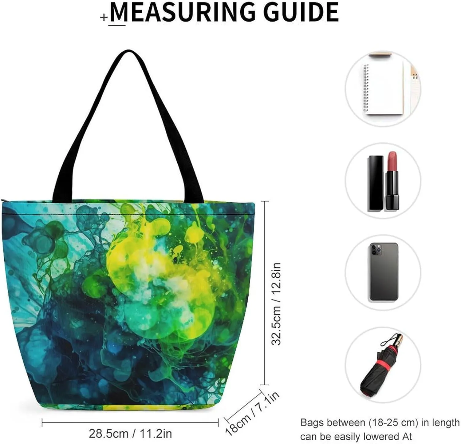 Tote Bag for Women Grocery Bag Dirt Road with Leaves Foldable Shopping Bags Reusable Large Tote Bag