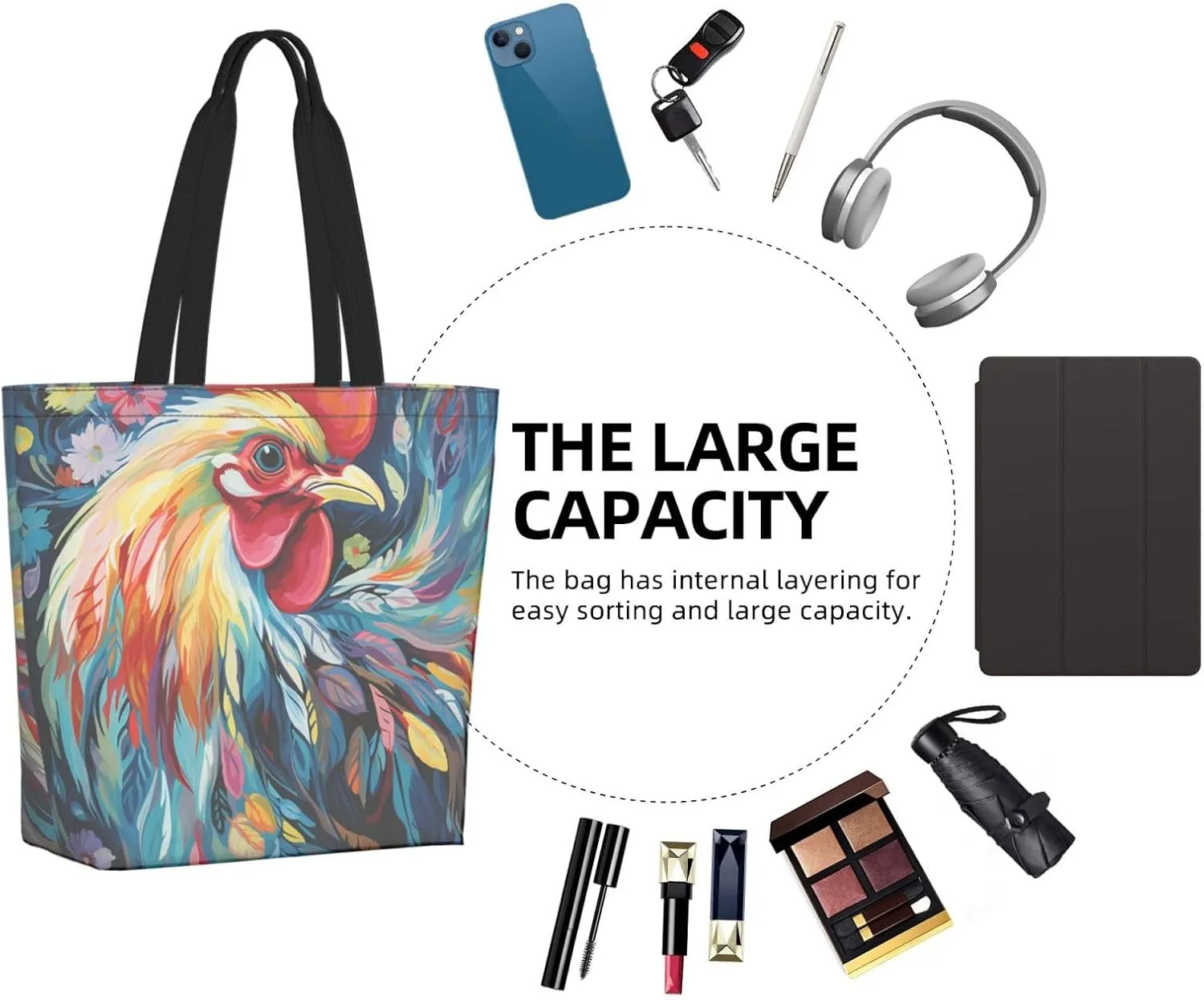 Tote Bag for Women Grocery Bag Reusable Shopping Bag Beautiful Sunflower Handbag Foldable Shoulder Bag