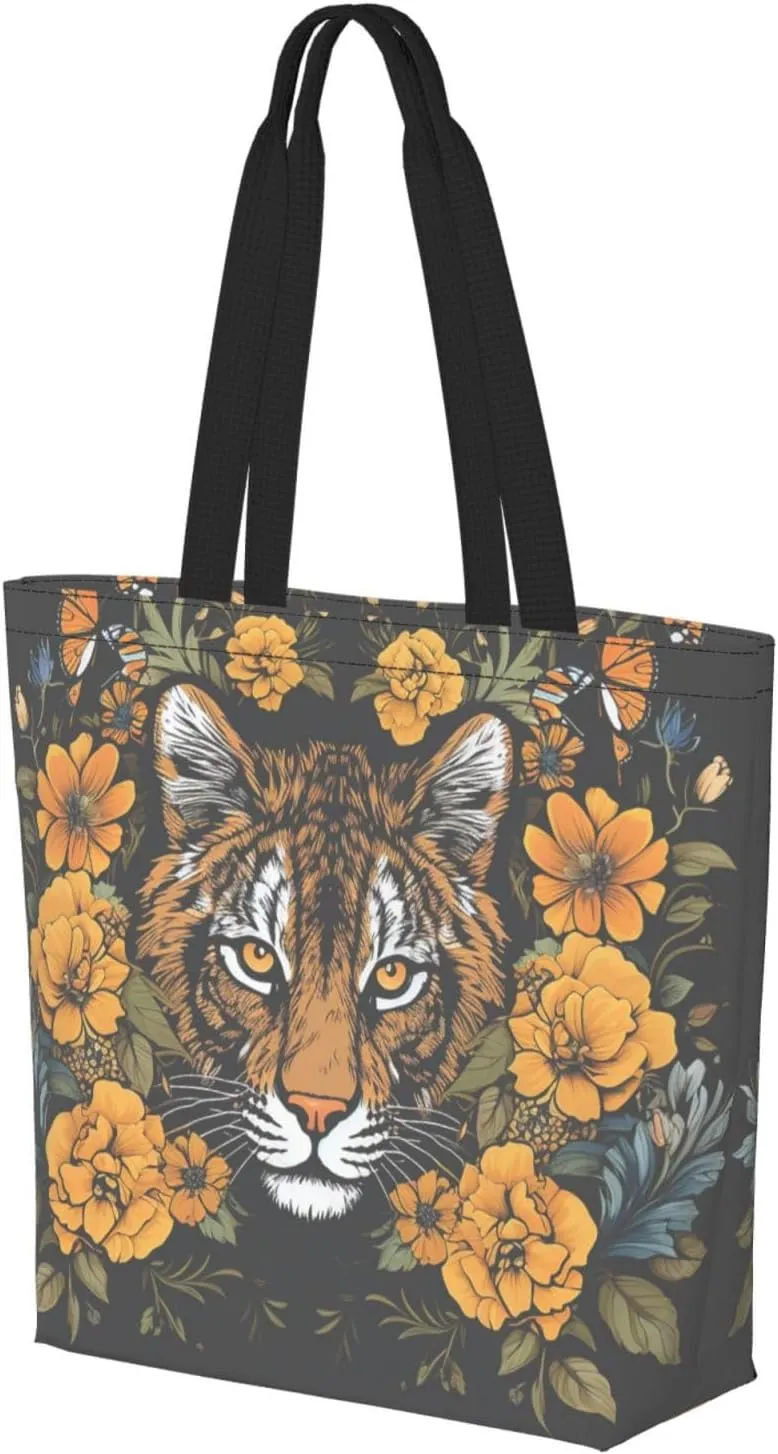 Tote Bag for Women Grocery Bag Reusable Shopping Bag black bird pattern Handbag Foldable Shoulder Bag