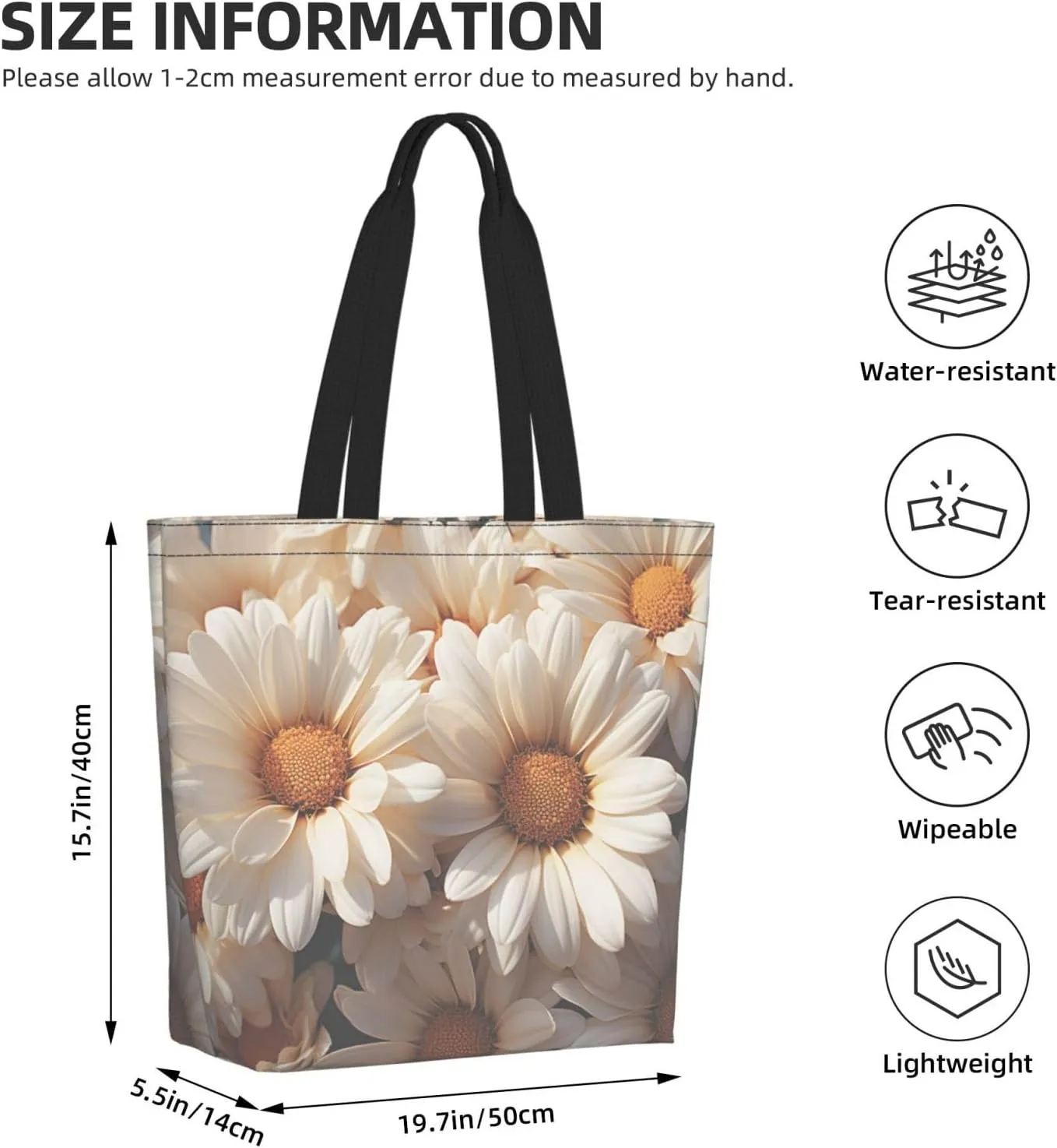 Tote Bag for Women Grocery Bag Reusable Shopping Bag Colorful painting Handbag Foldable Shoulder Bag