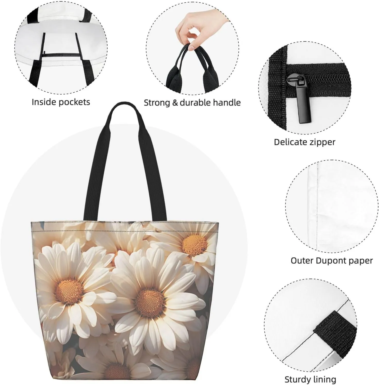 Tote Bag for Women Grocery Bag Reusable Shopping Bag Colorful painting Handbag Foldable Shoulder Bag