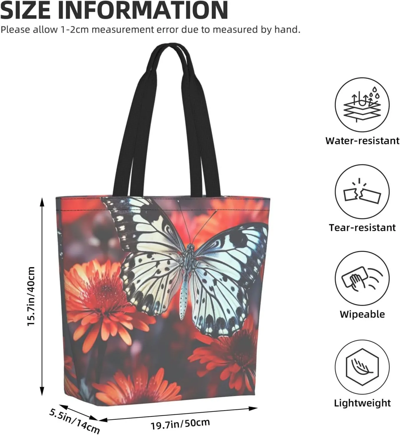 Tote Bag for Women Grocery Bag Reusable Shopping Bag Colorful parrot Handbag Foldable Shoulder Bag