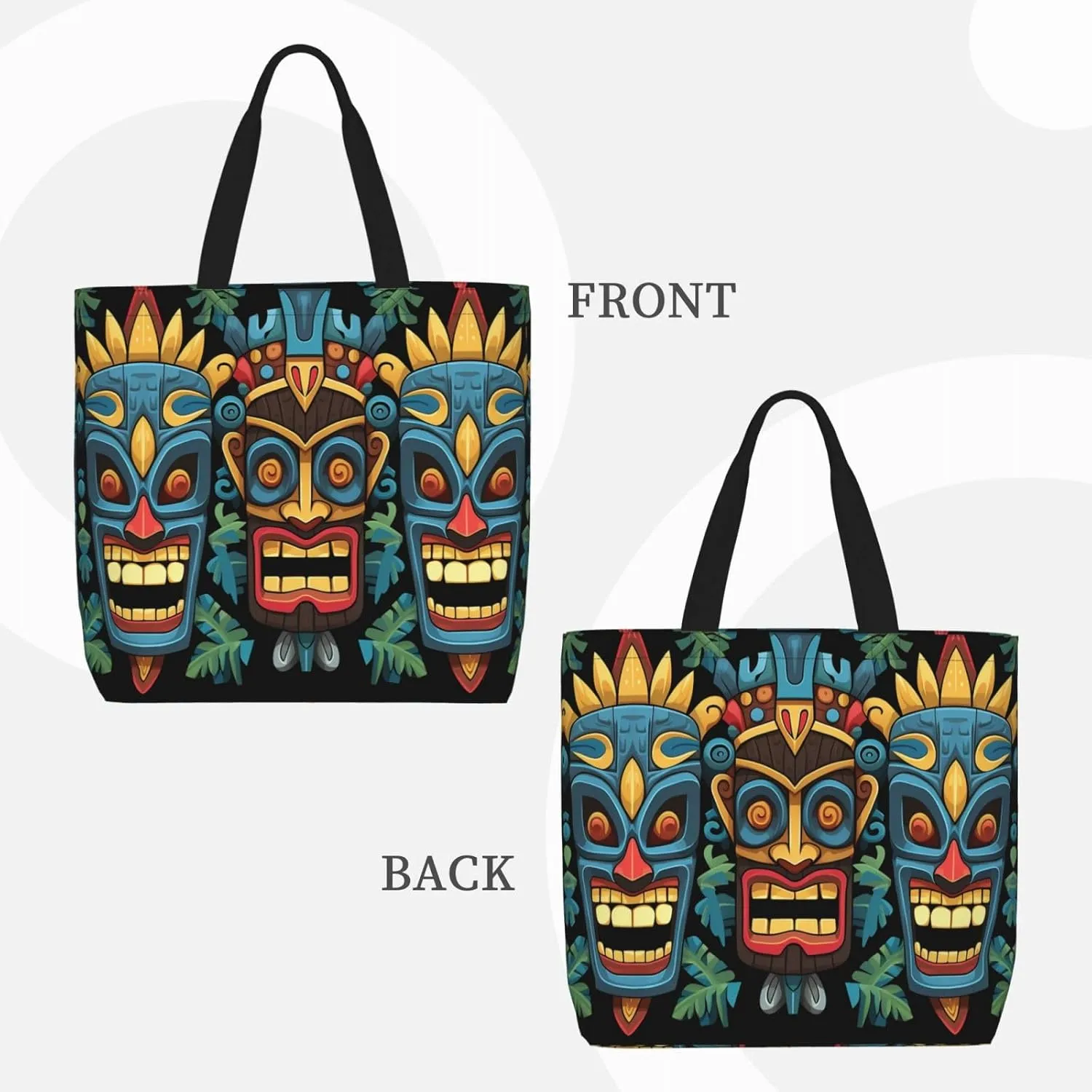 Tote Bag for Women Grocery Bag Reusable Shopping Bag Cool Evil Skull Handbag Foldable Shoulder Bag