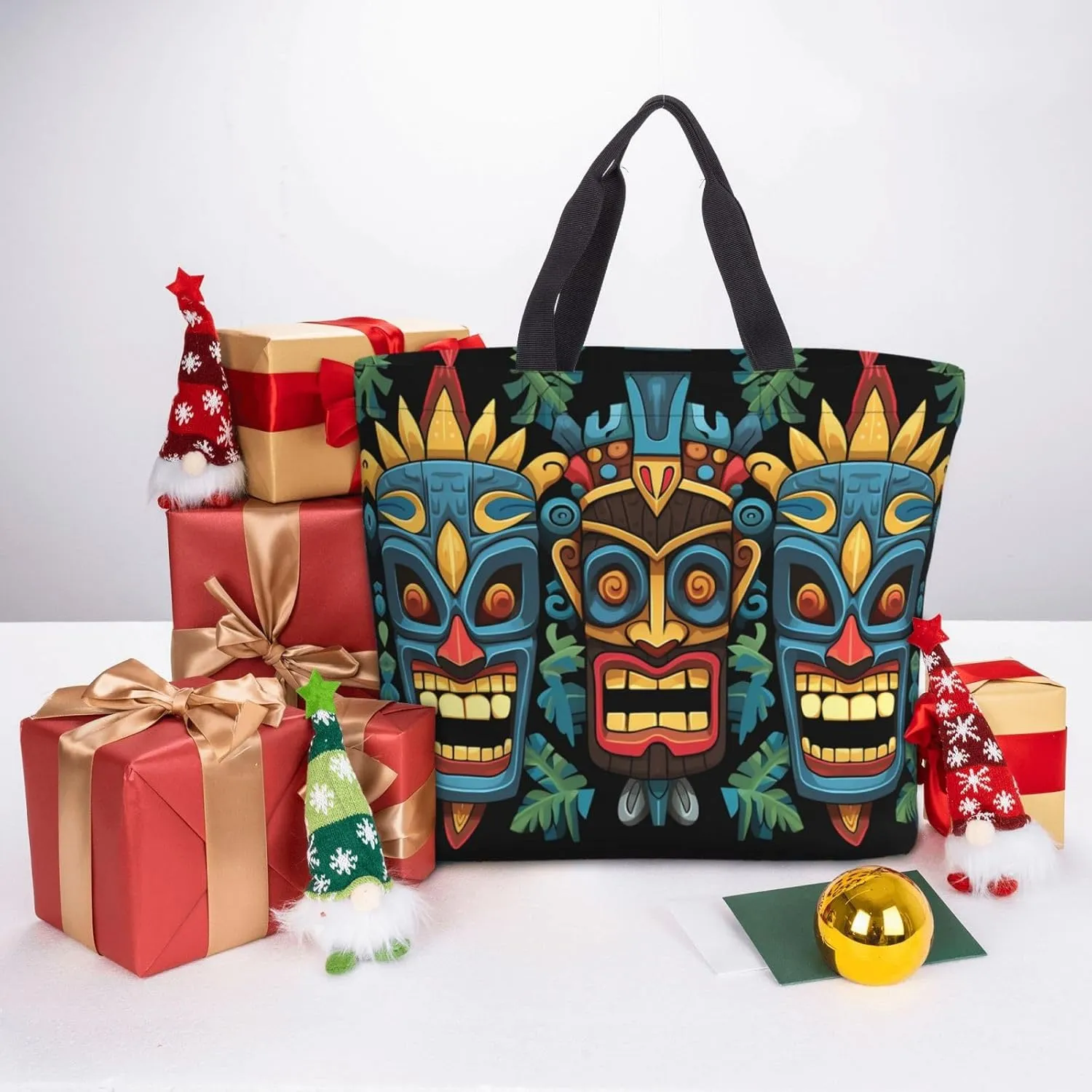 Tote Bag for Women Grocery Bag Reusable Shopping Bag Cool Evil Skull Handbag Foldable Shoulder Bag