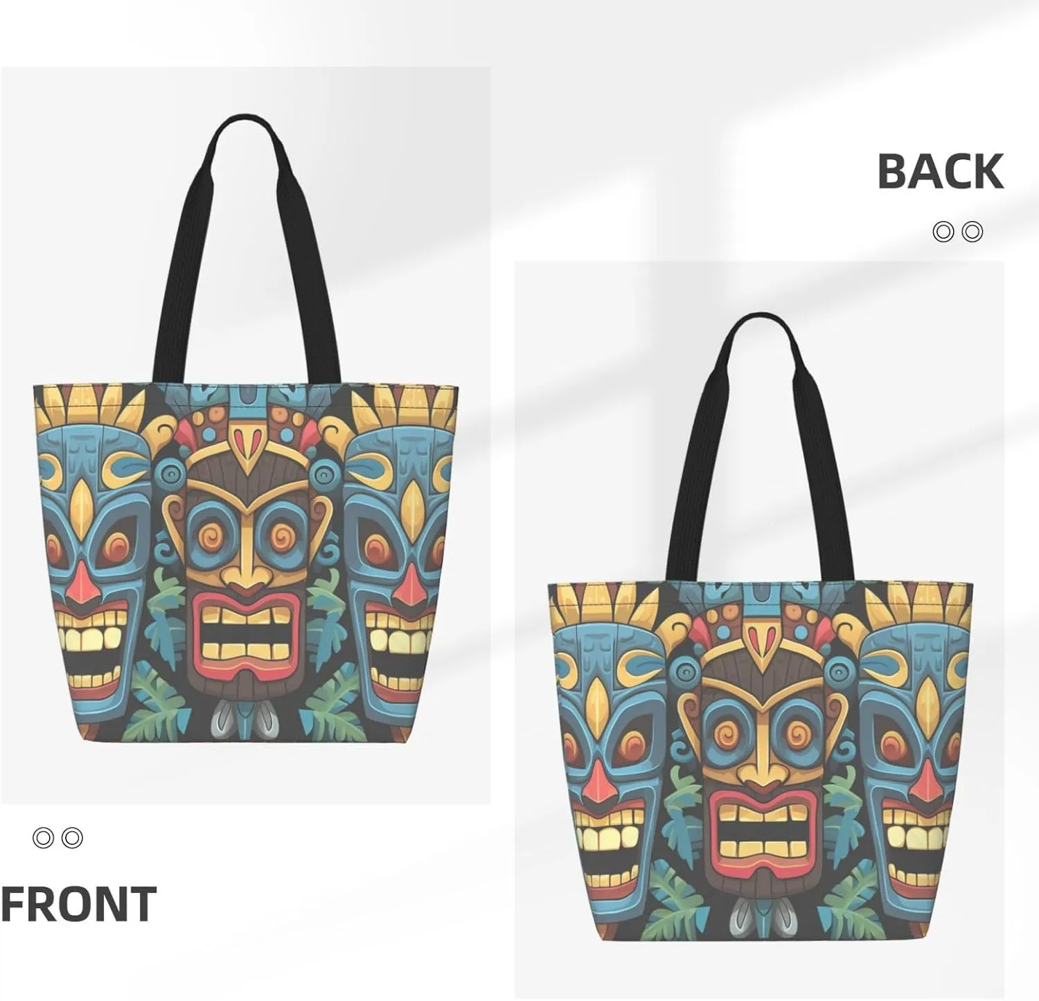 Tote Bag for Women Grocery Bag Reusable Shopping Bag Cool Evil Skull Handbag Foldable Shoulder Bag