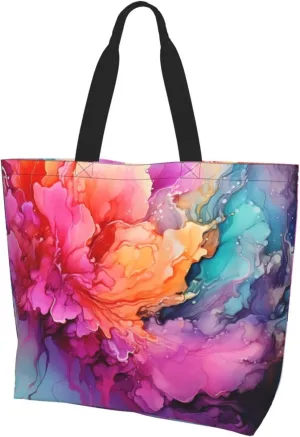 Tote Bag for Women Grocery Bag Reusable Shopping Bag Cool Evil Skull Handbag Foldable Shoulder Bag