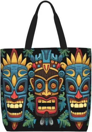 Tote Bag for Women Grocery Bag Reusable Shopping Bag Cool Evil Skull Handbag Foldable Shoulder Bag