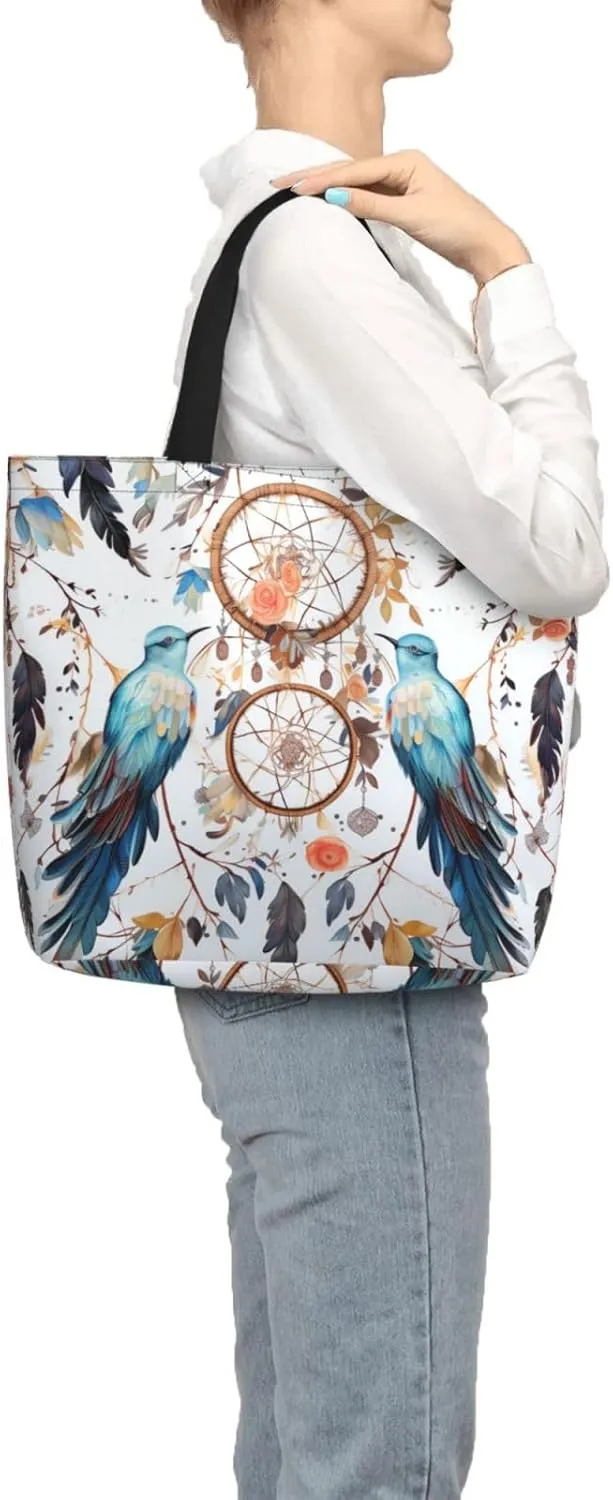 Tote Bag for Women Grocery Bag Reusable Shopping Bag Elephant in the Forest Handbag Foldable Shoulder Bag