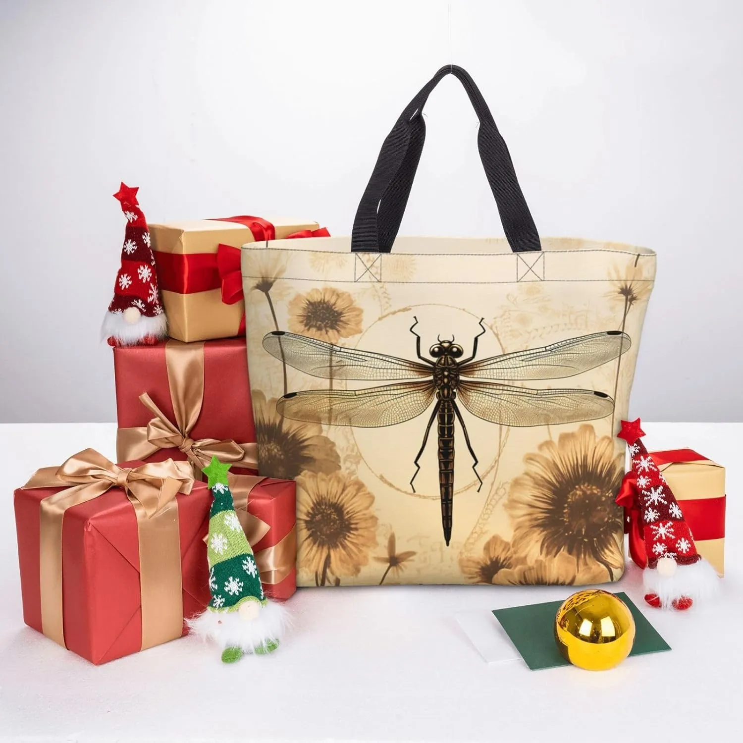 Tote Bag for Women Grocery Bag Reusable Shopping Bag Elephant in the Forest Handbag Foldable Shoulder Bag