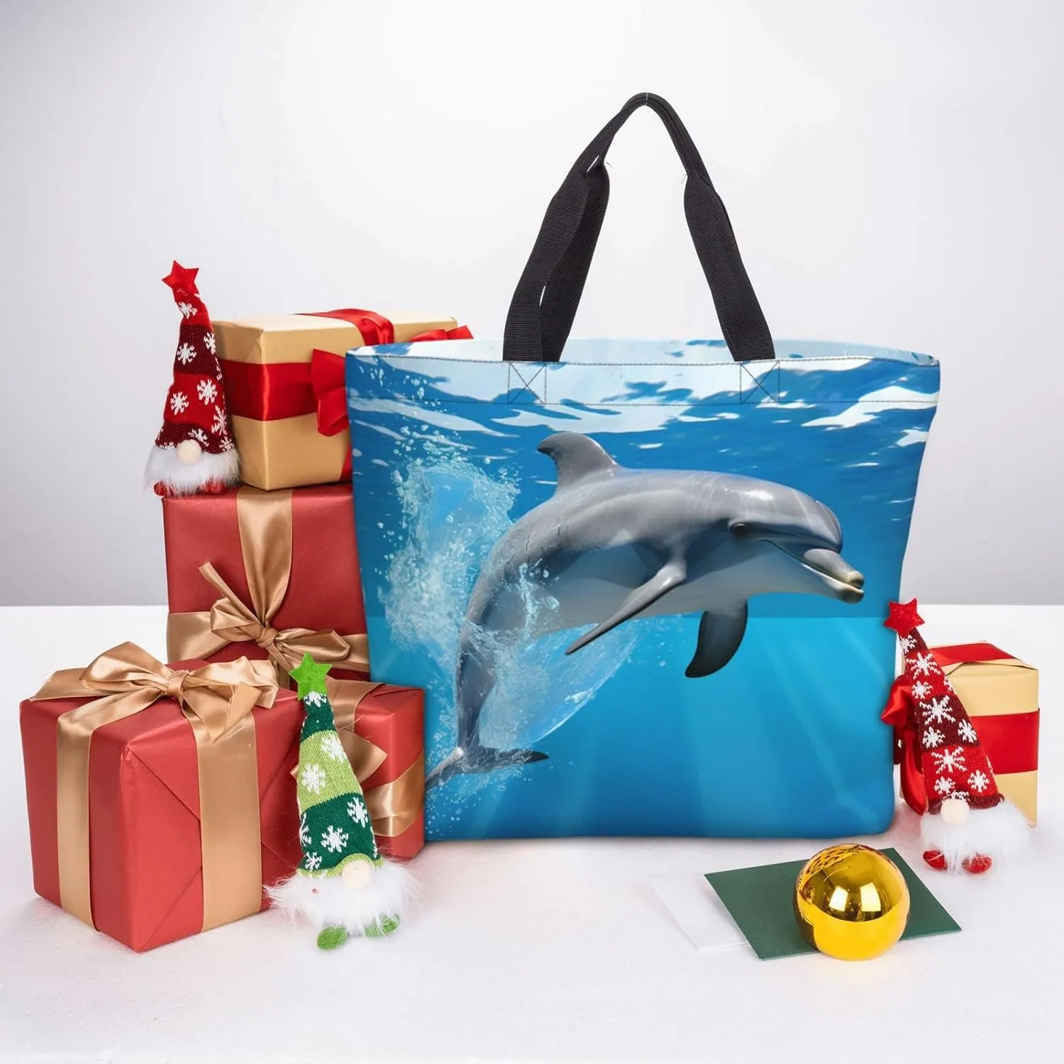 Tote Bag for Women Grocery Bag Reusable Shopping Bag Elephant in the Forest Handbag Foldable Shoulder Bag