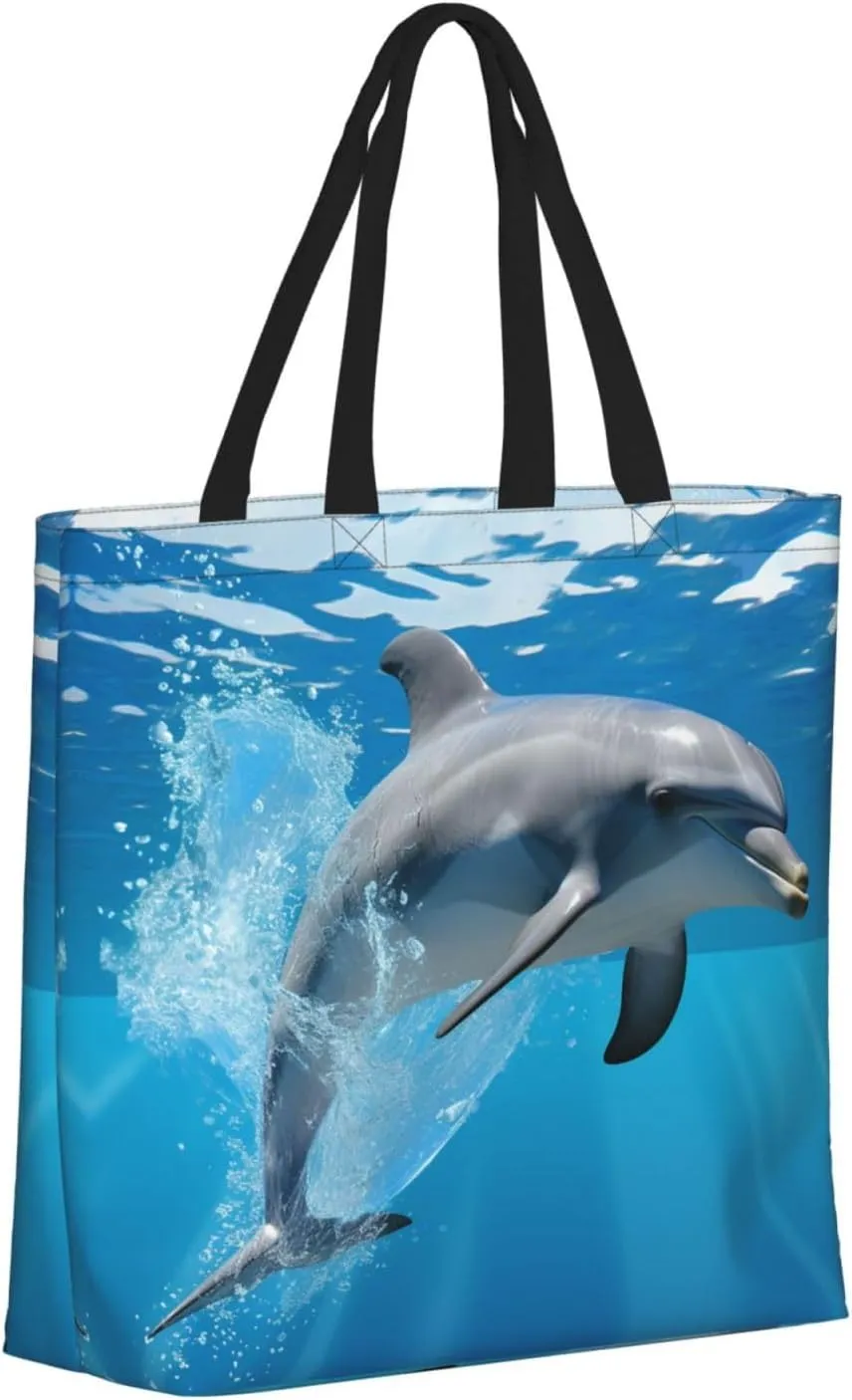 Tote Bag for Women Grocery Bag Reusable Shopping Bag Elephant in the Forest Handbag Foldable Shoulder Bag