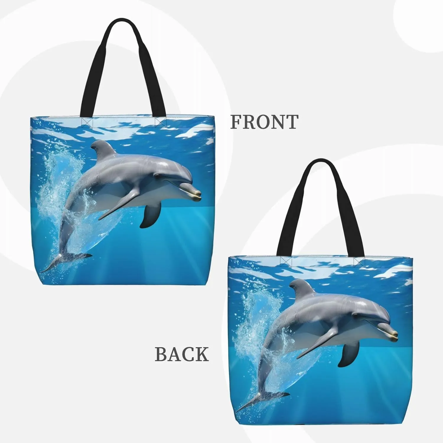 Tote Bag for Women Grocery Bag Reusable Shopping Bag Elephant in the Forest Handbag Foldable Shoulder Bag