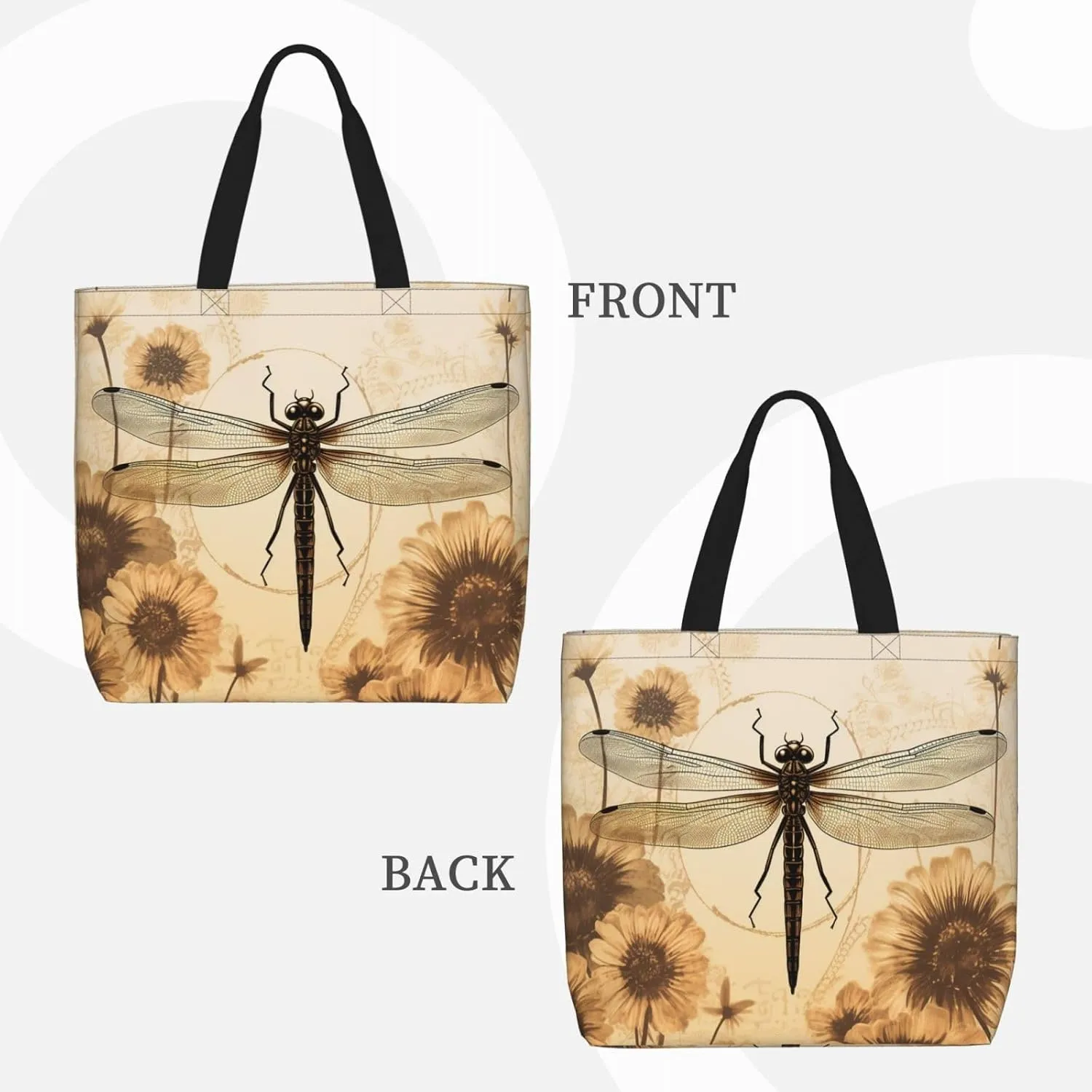 Tote Bag for Women Grocery Bag Reusable Shopping Bag Elephant in the Forest Handbag Foldable Shoulder Bag