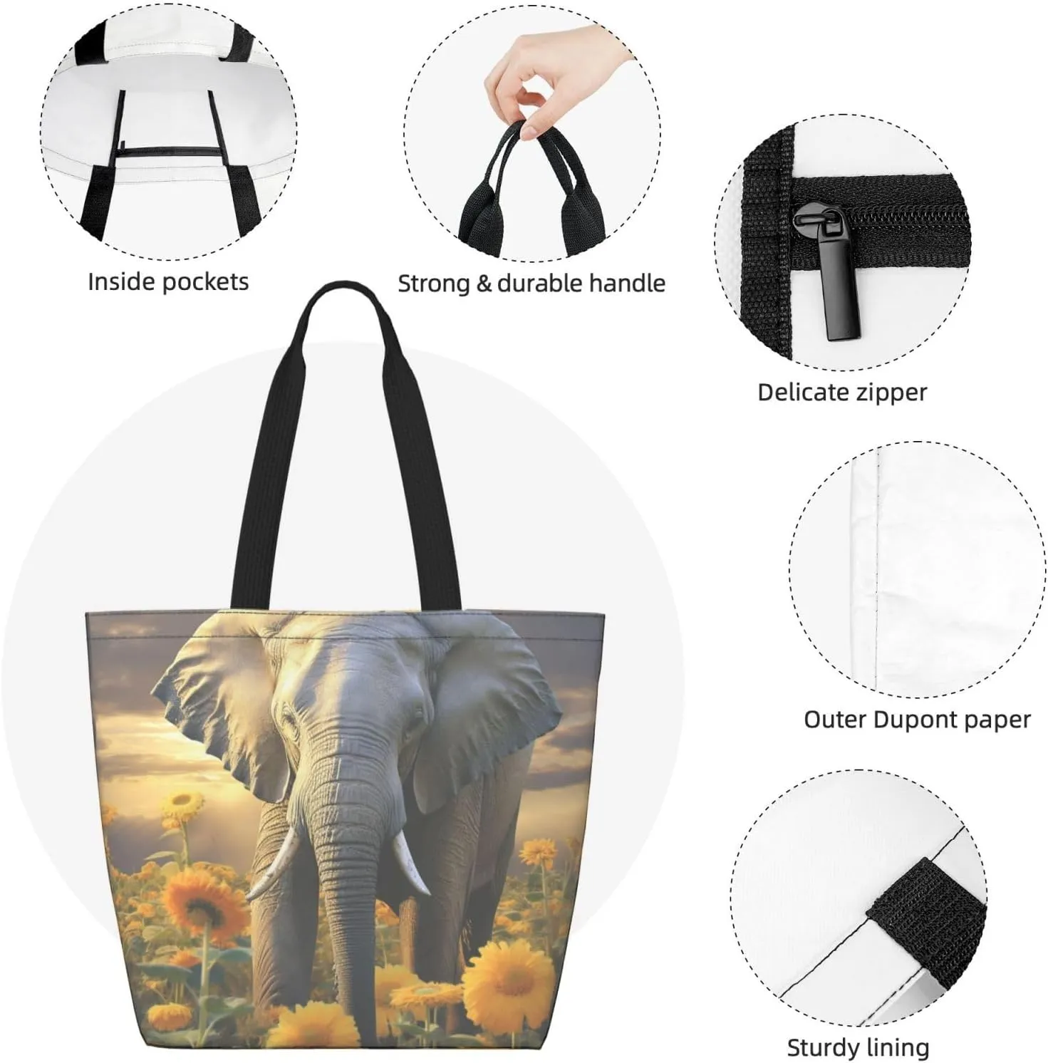 Tote Bag for Women Grocery Bag Reusable Shopping Bag Fall Maple Leaf Handbag Foldable Shoulder Bag