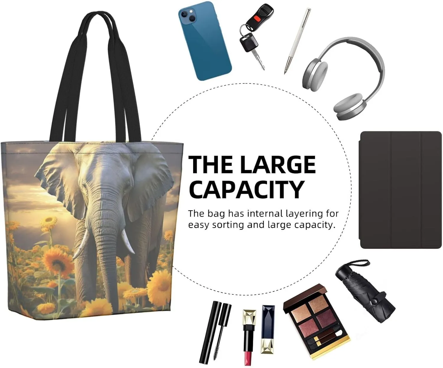 Tote Bag for Women Grocery Bag Reusable Shopping Bag Fall Maple Leaf Handbag Foldable Shoulder Bag