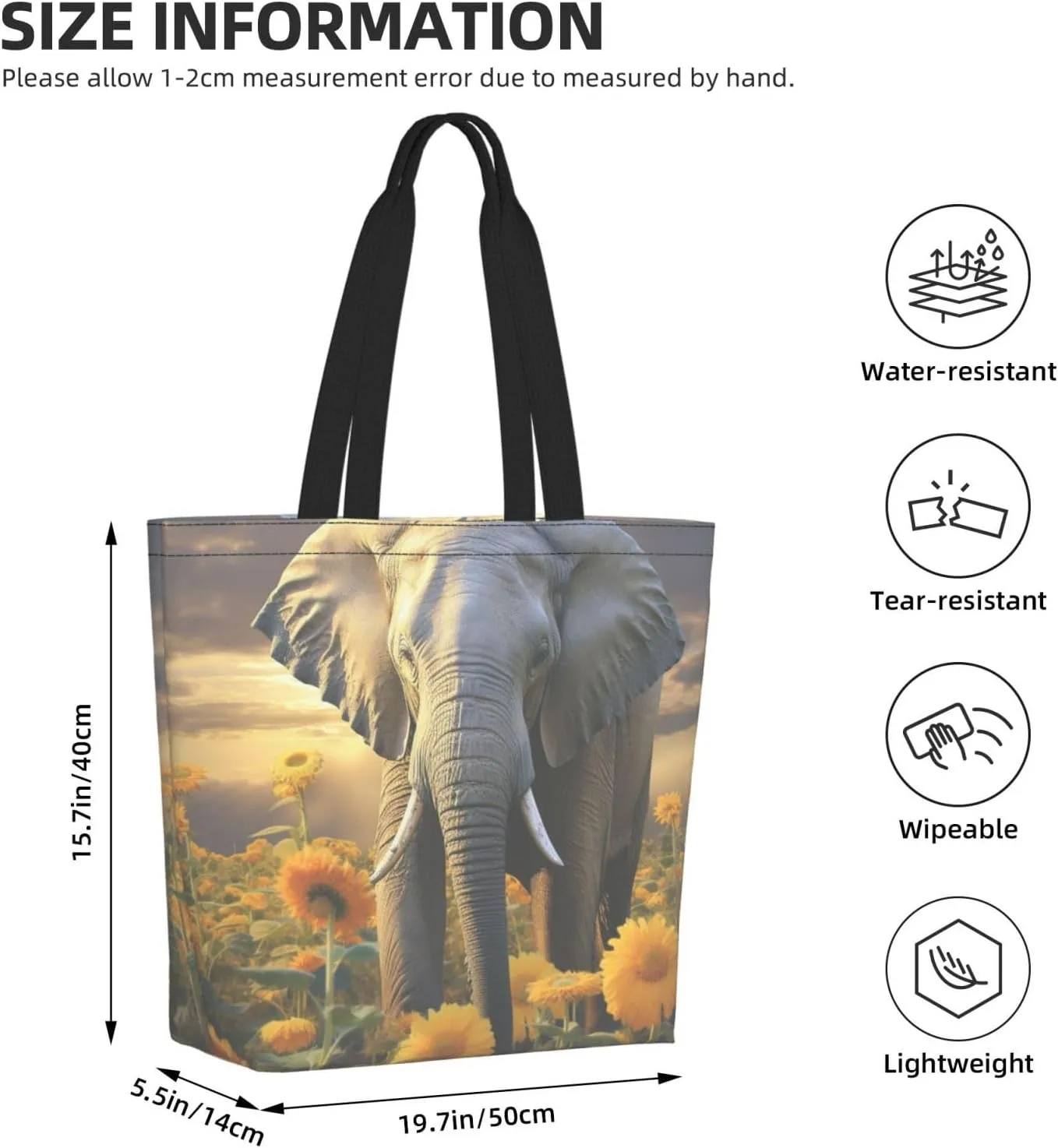 Tote Bag for Women Grocery Bag Reusable Shopping Bag Fall Maple Leaf Handbag Foldable Shoulder Bag