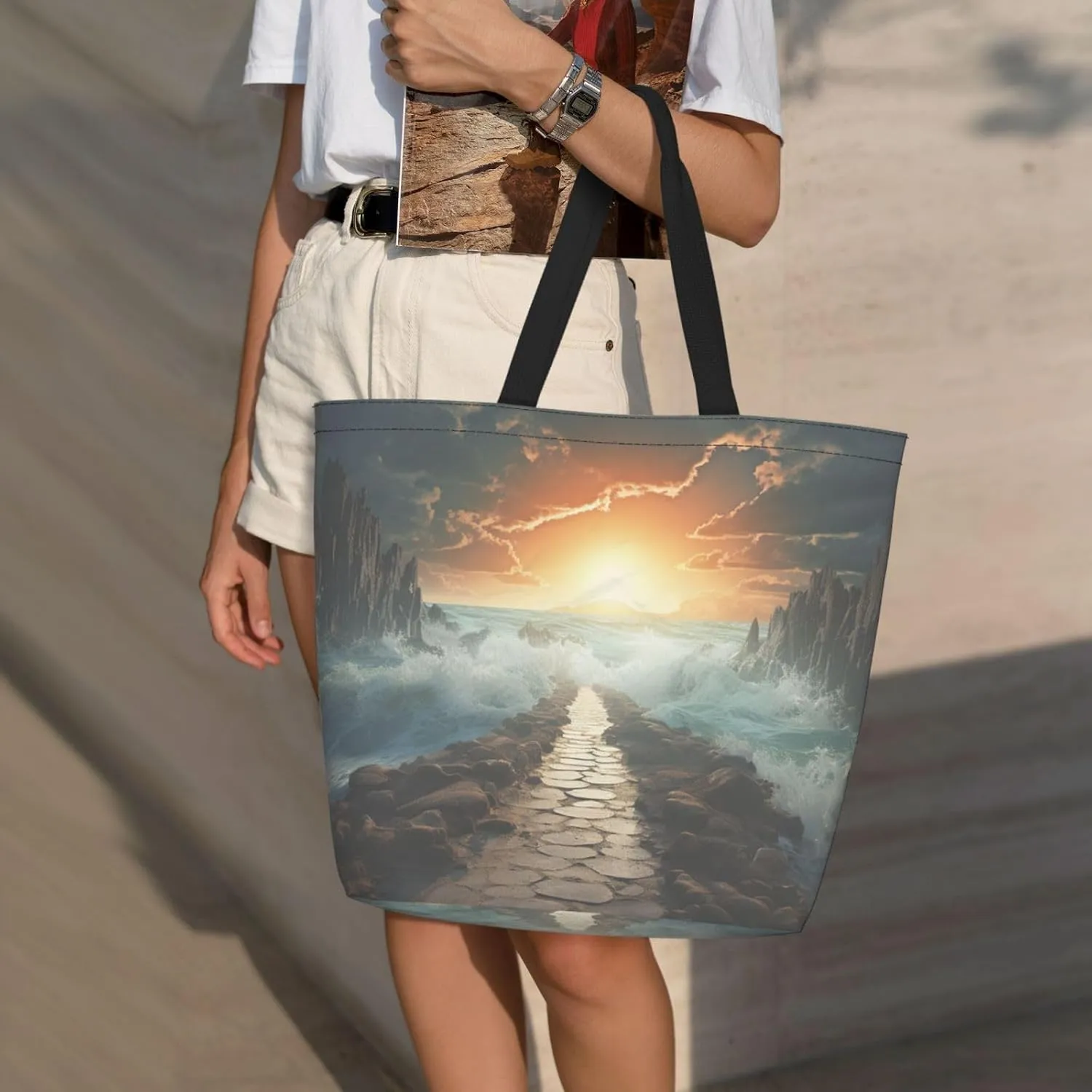 Tote Bag for Women Grocery Bag Reusable Shopping Bag Math question Handbag Foldable Shoulder Bag
