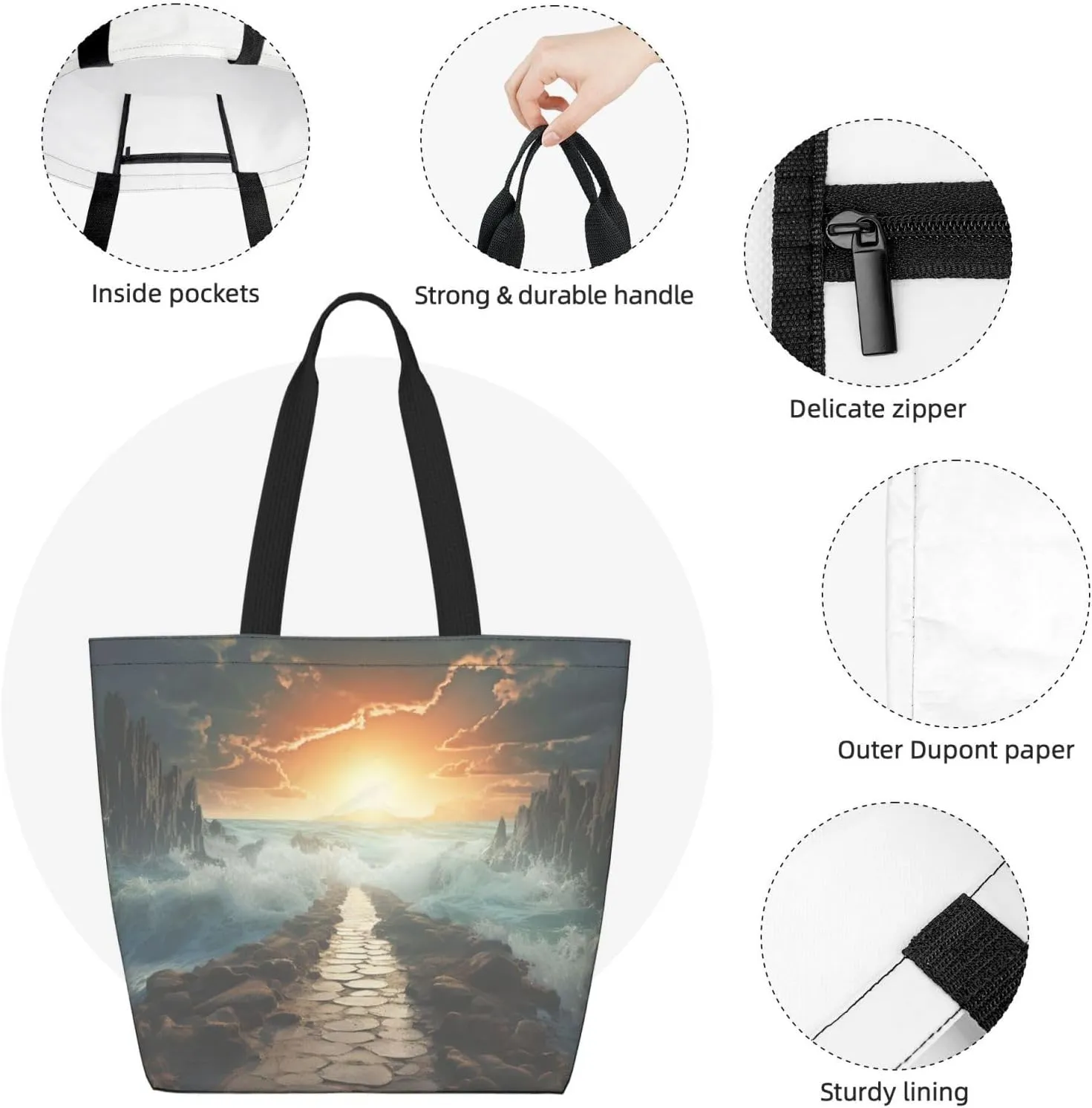 Tote Bag for Women Grocery Bag Reusable Shopping Bag Math question Handbag Foldable Shoulder Bag