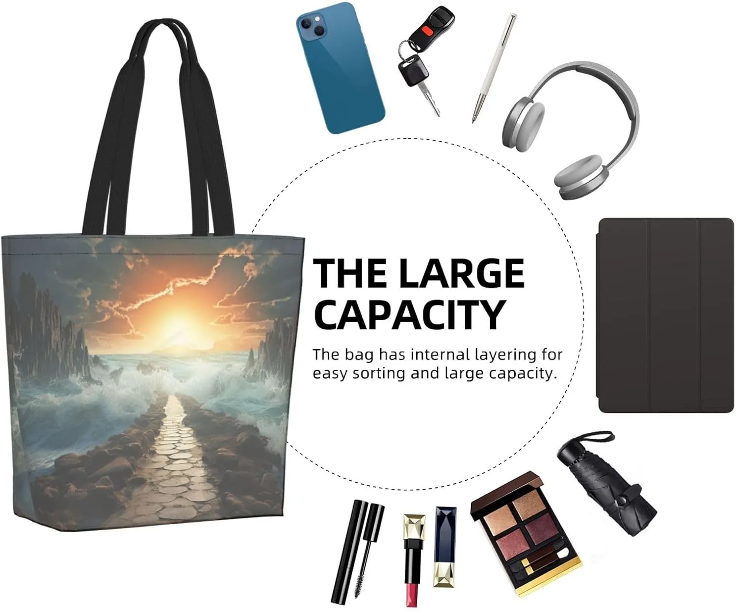 Tote Bag for Women Grocery Bag Reusable Shopping Bag Math question Handbag Foldable Shoulder Bag