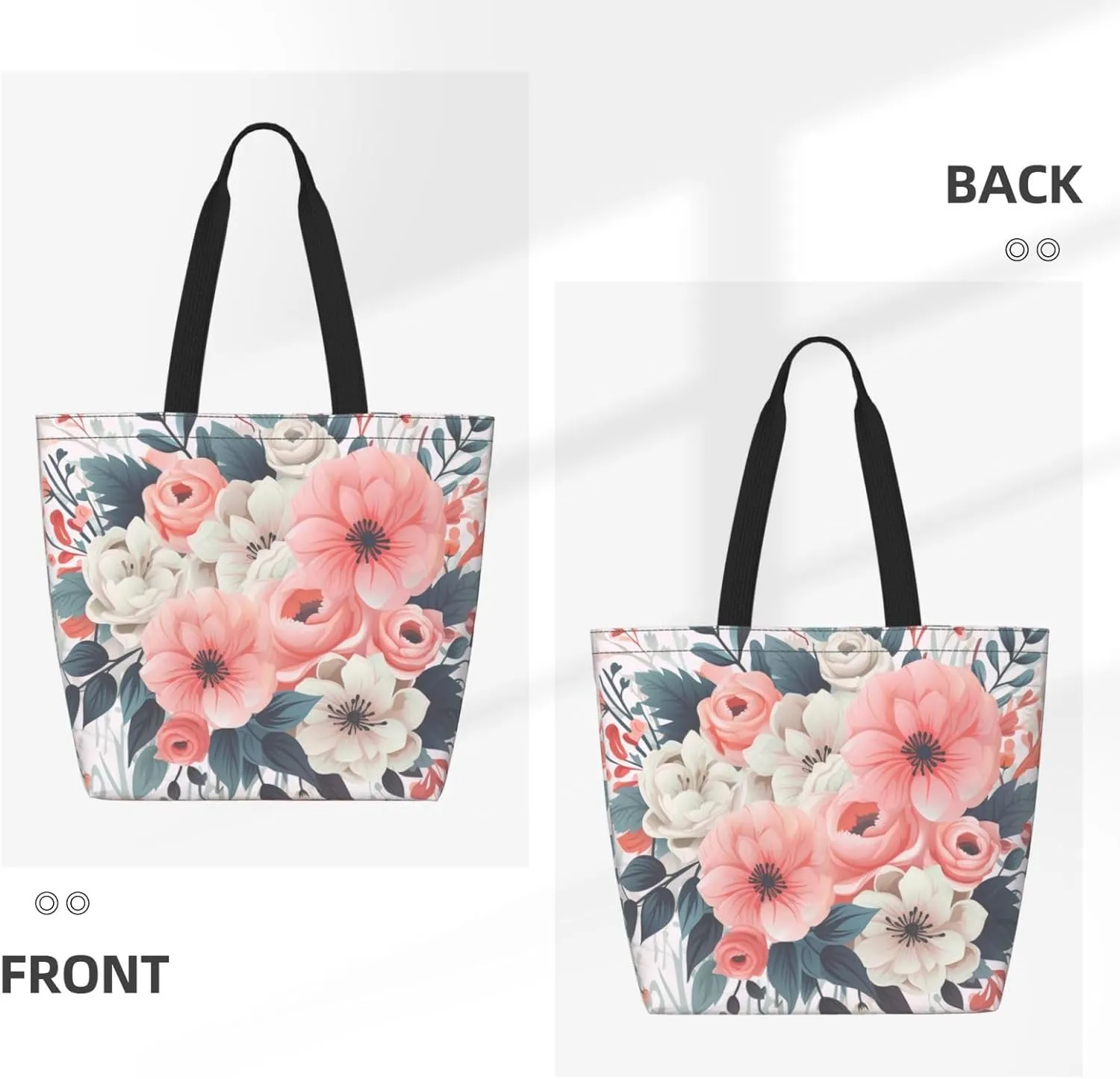 Tote Bag for Women Grocery Bag Reusable Shopping Bag Purple abstract elements Handbag Foldable Shoulder Bag