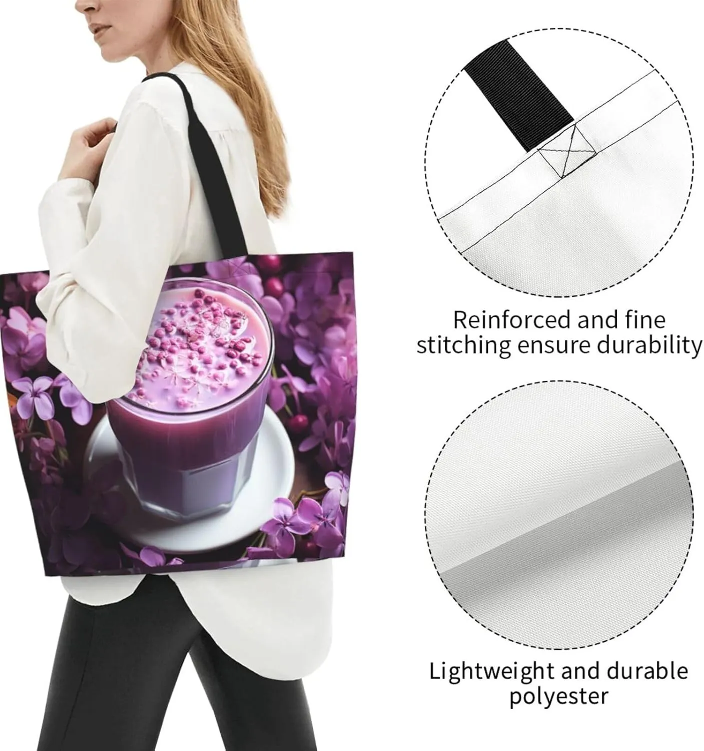 Tote Bag for Women Grocery Bag Reusable Shopping Bag Red Pandas Handbag Foldable Shoulder Bag