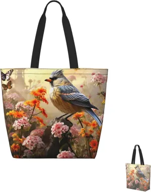 Tote Bag for Women Grocery Bag Reusable Shopping Bag Starry sky butterfly Handbag Foldable Shoulder Bag