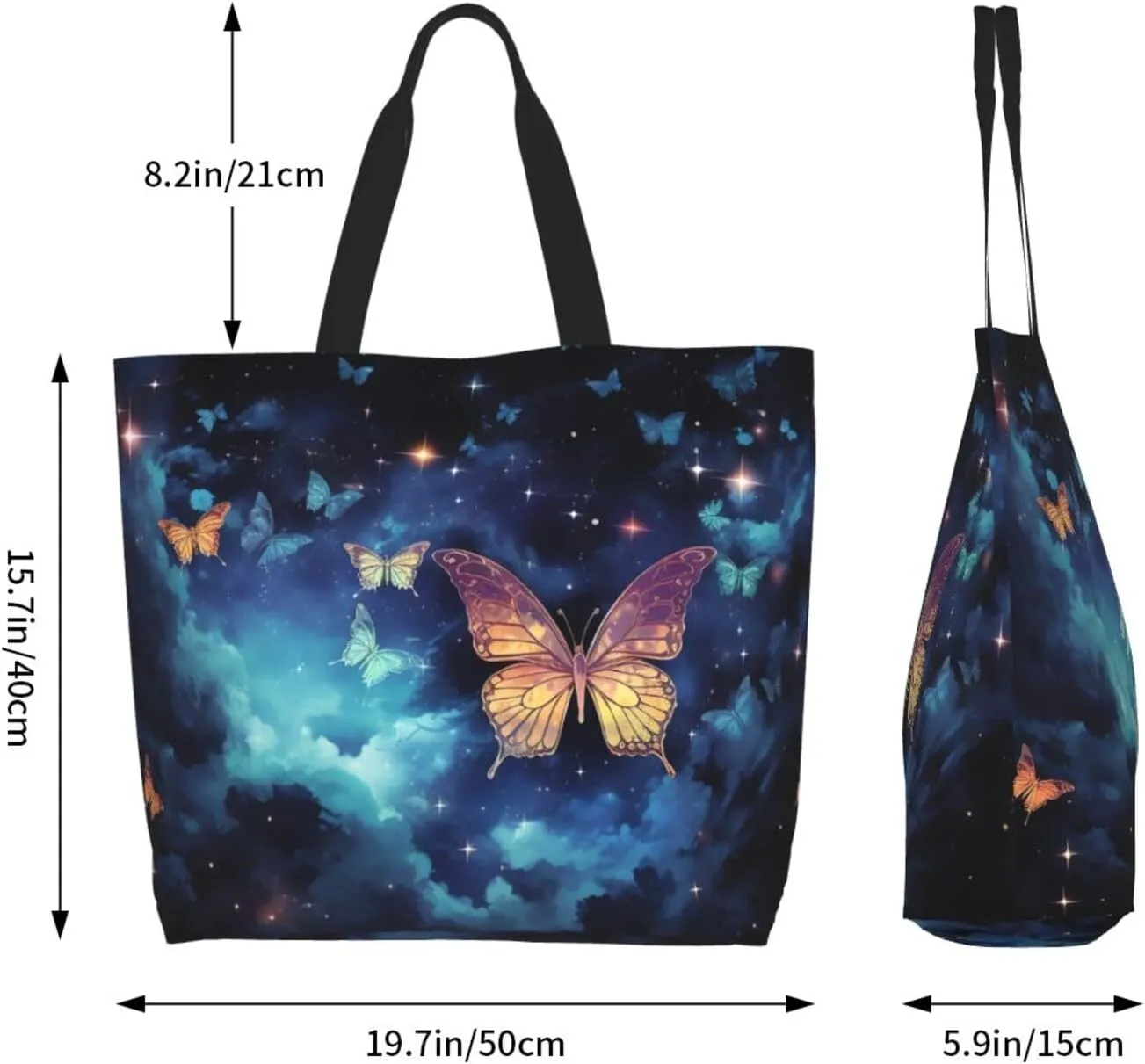 Tote Bag for Women Grocery Bag Reusable Shopping Bag Sunset at dusk Handbag Foldable Shoulder Bag